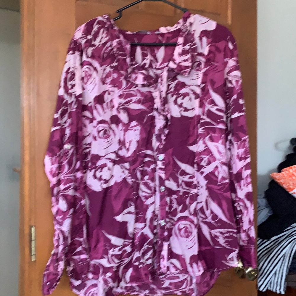 Purple work shirt